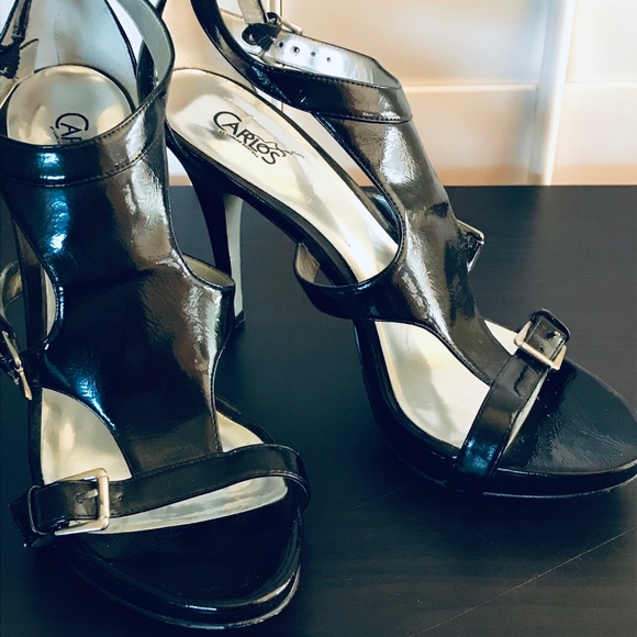 Carlos Santana Patent Leather Open Toe High Heel - Picture 2 of 8